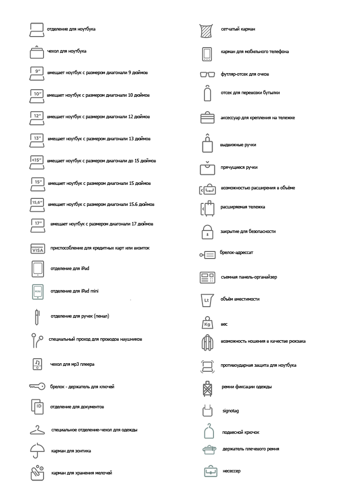 Пиктограммы Oiquadro