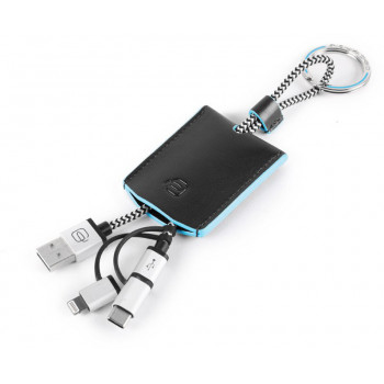 Брелок з USB / micro-USB / Lightning Piquadro BL SQUARE/Black AC4236B2_N