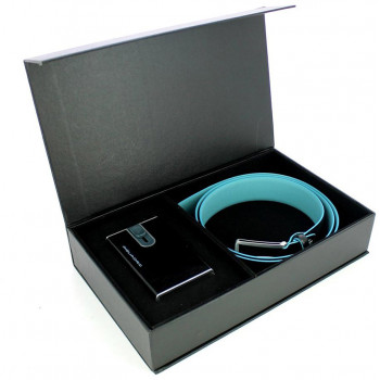 Подарунковий набір Piquadro Blue Square (B2) Black CUBOX15B2R_N Подарунковий набір Piquadro Blue Square (B2) Black CUBOX15B2R_N