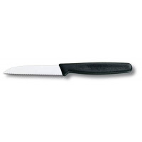 Ніж для чищення овочів Victorinox STANDARD 8см хвил чорн 5.0433