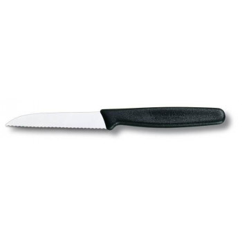 Ніж для чищення овочів Victorinox STANDARD 8см хвил чорн 5.0433