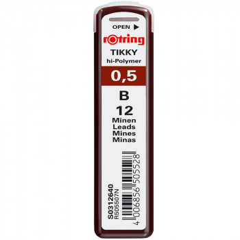 Грифелі Rotring 0,5мм B (12) S0312640