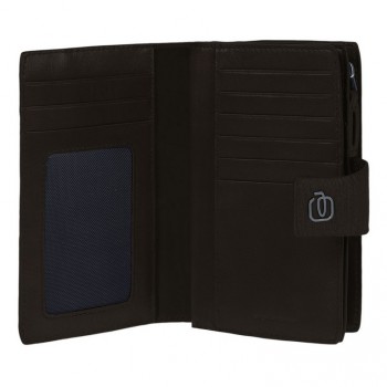Портмоне женское Piquadro SIGNO/D.Brown с отдел. д/монет на молнии PD1353SI_TM Портмоне женское Piquadro SIGNO/D.Brown с отдел. д/монет на молнии PD1353SI_TM