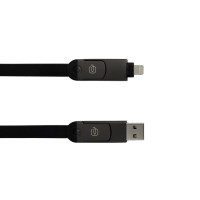 Кабель 60W Lightning, USB-C, USB-A Piquadro Bagmotic (BM) Black AC7071BM_N
