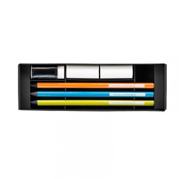 Коробка Piquadro STATIONERY/Color с 3 графит. карандашами HB + 3 ластика WR2387P3_ABV Коробка Piquadro STATIONERY/Color с 3 графит. карандашами HB + 3 ластика WR2387P3_ABV